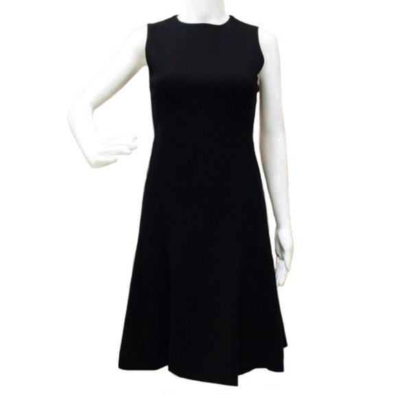 Akris Punto Black A Line Sleeveless Dress - Picture 2 of 6